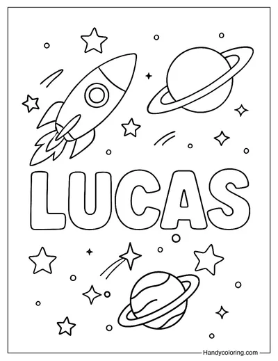 Lucas Name Coloring Page