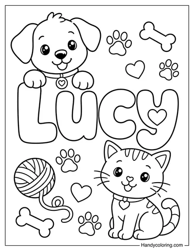 Lucy with Cute Pets