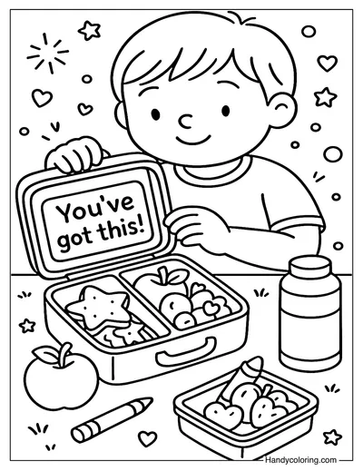 Lunchbox Surprise Coloring Page