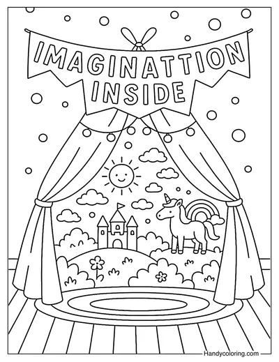 Magic Dream Tent Coloring Page
