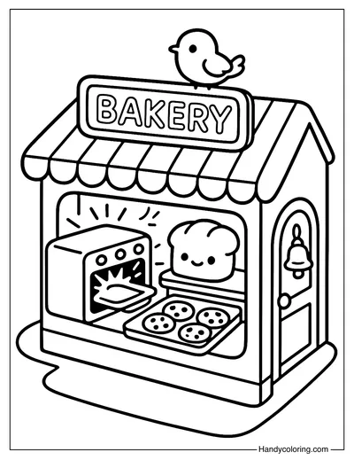 Magic Oven Bakery Coloring Page