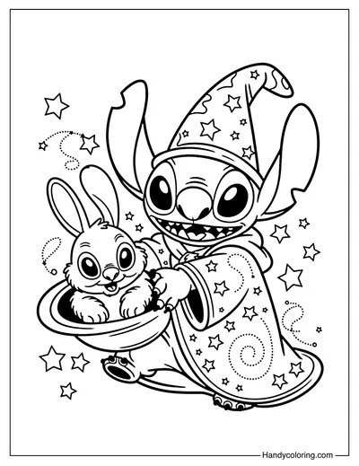 Magician Stitch Coloring Page
