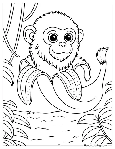 Makakini Bananini Coloring Page