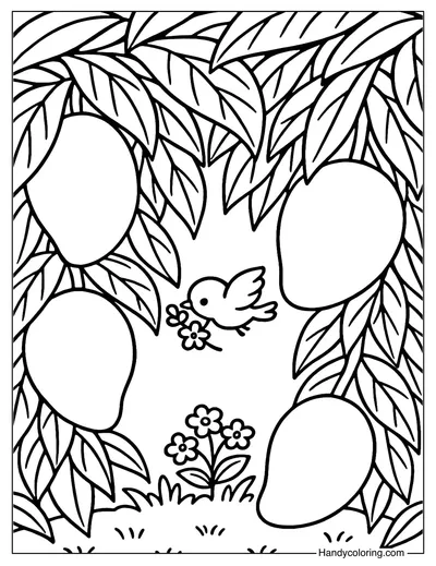 Mango Breeze Coloring Page