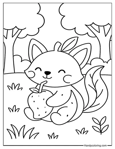 Mango Fox Coloring Page