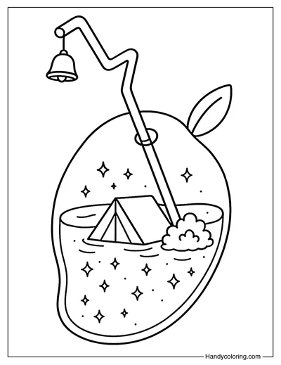 Mango Magic Drink Coloring Page