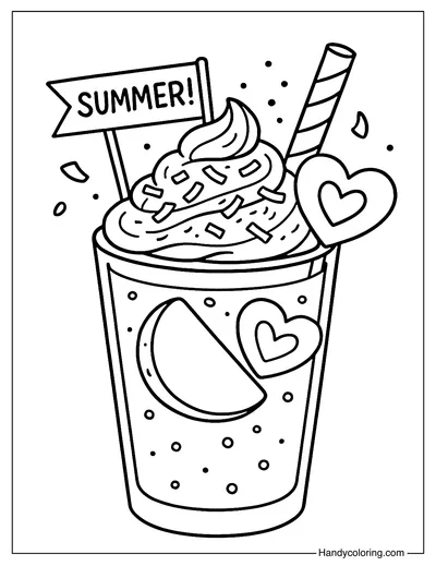 Mango Party Drink Coloring Page
