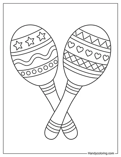Maracas with Stars and Hearts