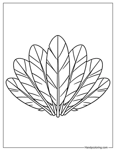 Mardi Gras Feather Coloring Page