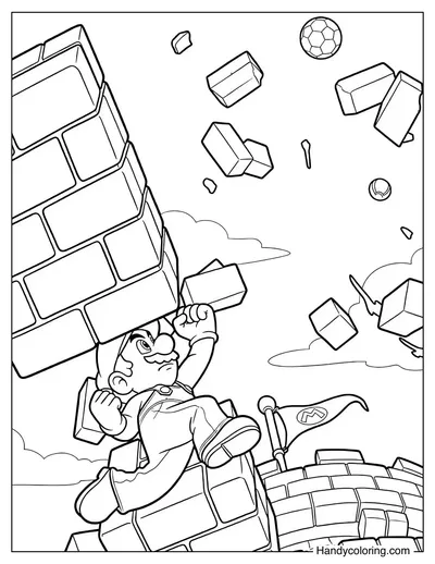 Mario Breaking Brick Wall