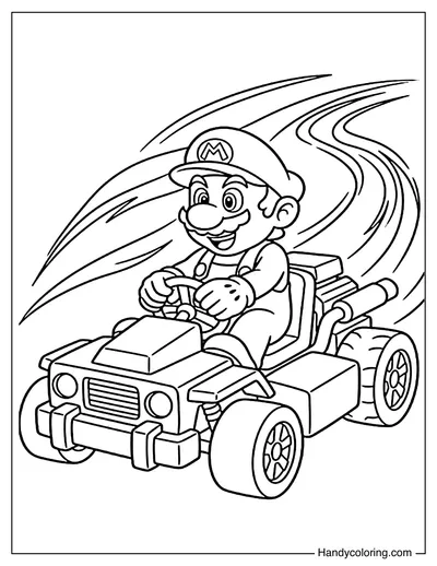 Mario Driving a Kart