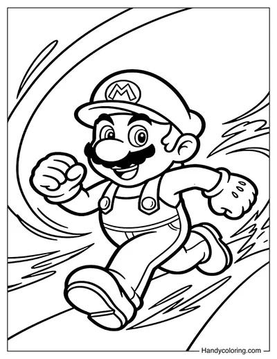 Mario Running Forward