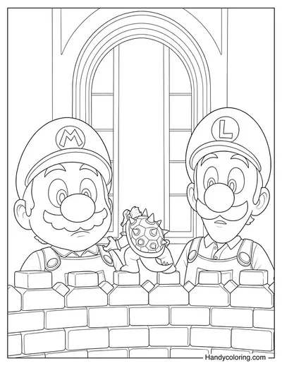 Mario with Luigi and Bowser