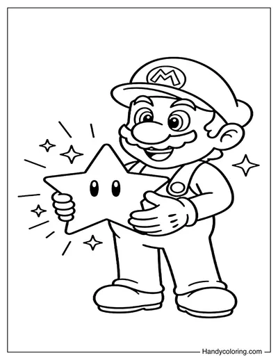 Mario with Super Star