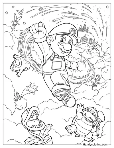 Mario's Galactic Spin Jump