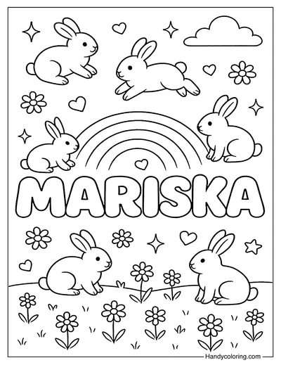 Mariska Name Coloring Page