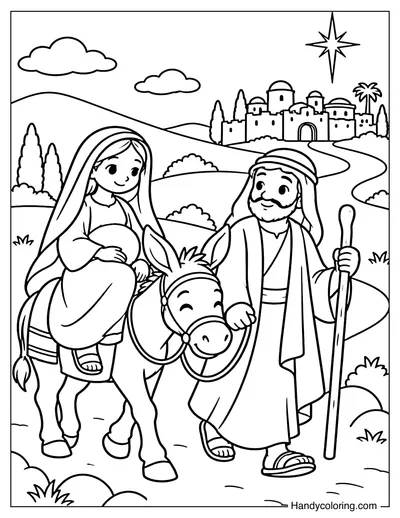 Mary Riding a Donkey to Bethlehem