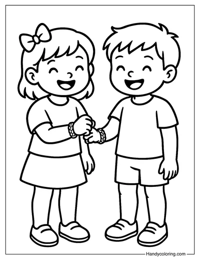 Matching Bracelets Coloring Page