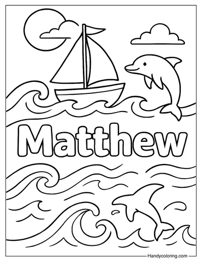 Matthew Name Coloring Page