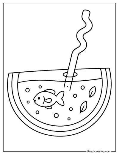 Melon Bubble World Coloring Page