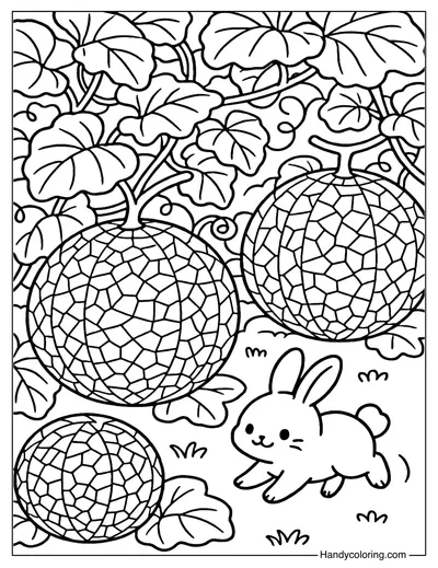 Melon Rest Coloring Page