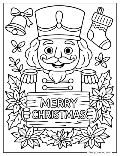 Merry Christmas from the Nutcracker Coloring Page