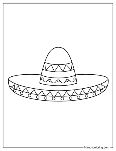 Mexican Sombrero with Geometric Patterns