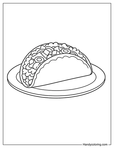 Mexican Taco on a Plate