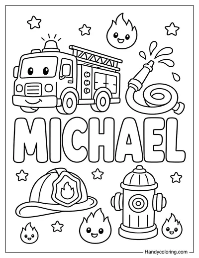 Michael with Fire Truck Adventure