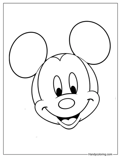 Mickey Mouse Head To Color