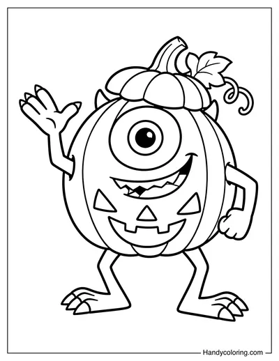 Mike Wazowski Pumpkin Costume