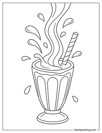 Milkshake Being Poured from Above