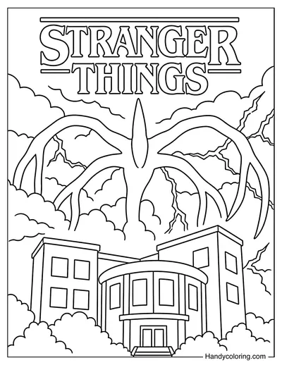 Mind Flayer Over Hawkins