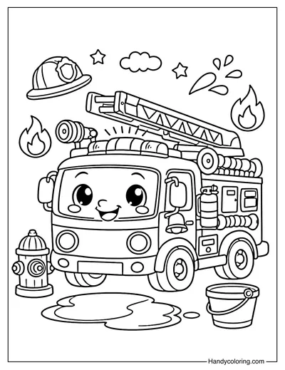 Mini Fire Truck Cartoon