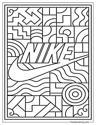 Minimalist Nike Art Coloring Page