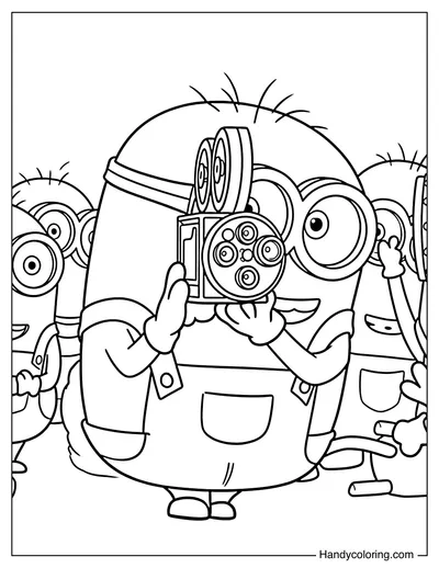 Minion Kevin Holding Movie Camera