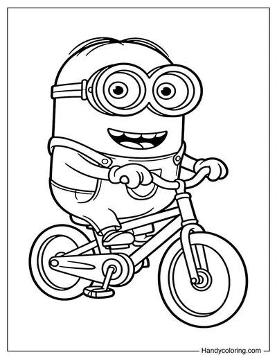 Minion Riding a Bicycle