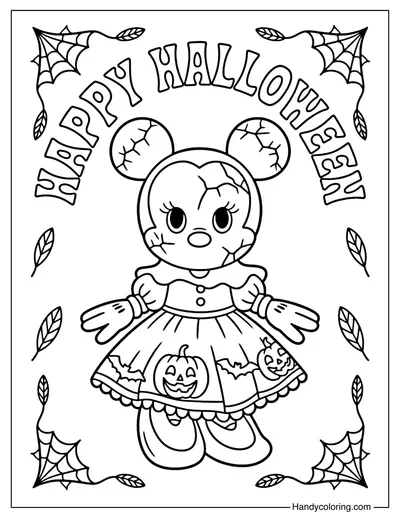 Minnie Mouse Creepy Doll Coloring Page