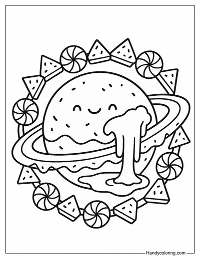 Mint Choco Falls Orbit Coloring Page