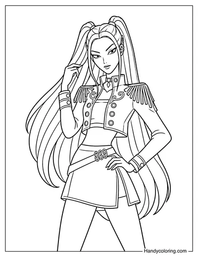 Mira Adjusting Her Hair