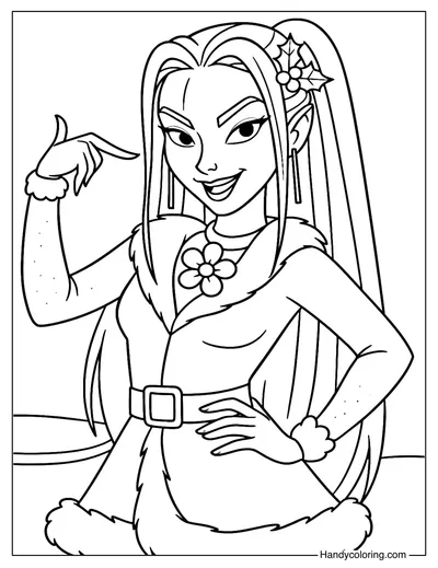 Mira in a Christmas Dress