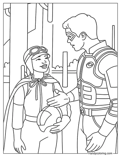 Missy Martin and Henry Hart Coloring Page