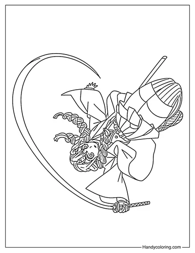 Mitsuri Demon Slayer Infinity Castle Coloring Page