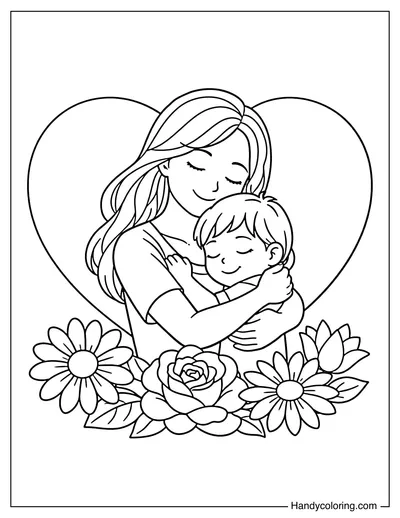 Mom Hugging Child