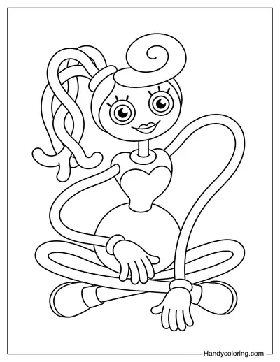 Mommy Long Legs Sitting with Long Arms Curved