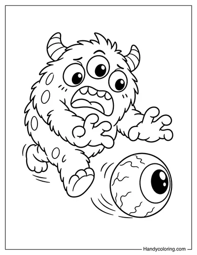 Monster Chasing Its Rolling Eyeball