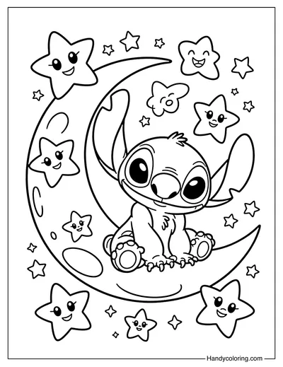 Moonlight Stitch Coloring Page
