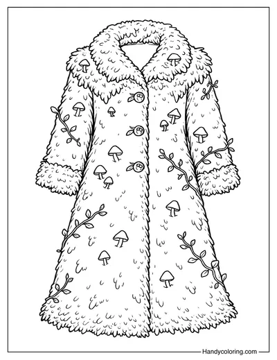Moss Garden Coat Coloring Page