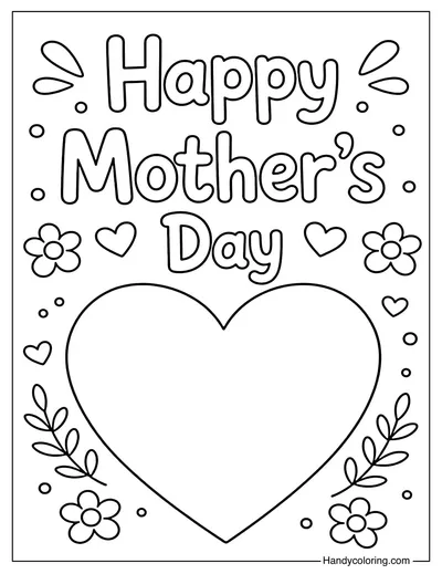 Mother's Day Card with Heart