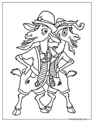 Mountain Goats Coloring Page Zootopia 2